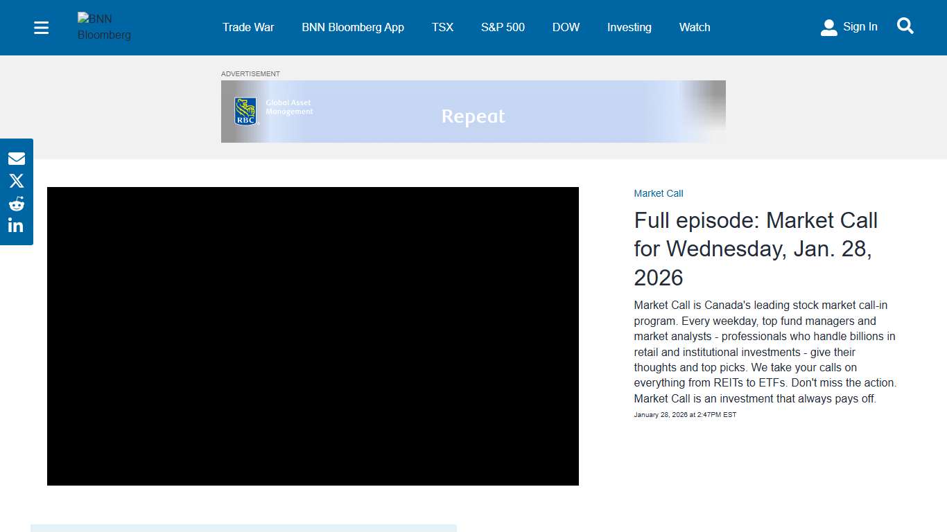 Full episode: Market Call for Wednesday, Jan. 28, 2026 – BNN Bloomberg